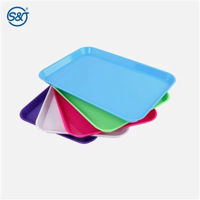 Plateau plat en plastique dentaire